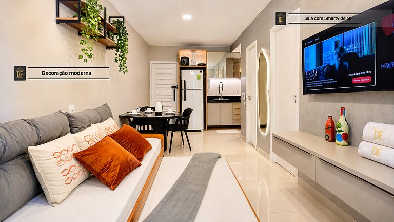 Premium com Conforto e Vista para o Jardim