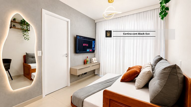 Premium com Conforto e Vista para o Jardim