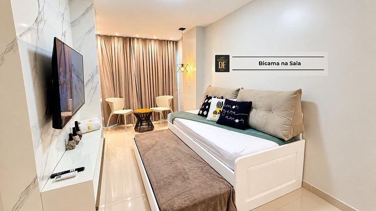 Apartamento Premium, A/C na sala, Vista Mar