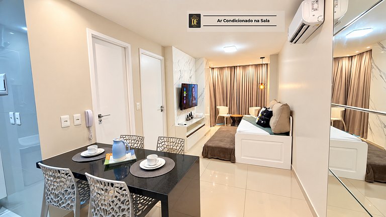Apartamento Premium, A/C na sala, Vista Mar