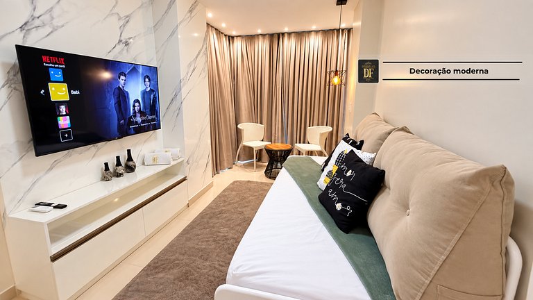 Apartamento Premium, A/C na sala, Vista Mar