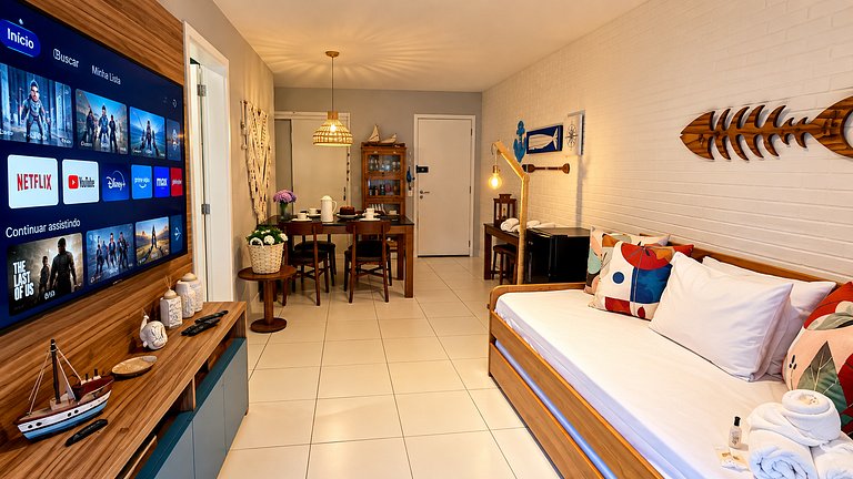 Bangalô Vista Mar, 2 quartos, térreo
